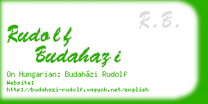 rudolf budahazi business card