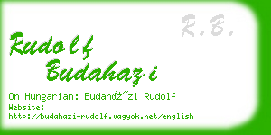 rudolf budahazi business card